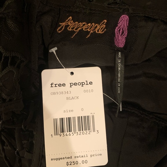 NWT $250 Free People Catalina Black Dress 0 ~ XS - Picture 5 of 14